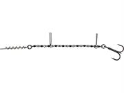 Et stærkt stinger-rig til fiskeri med gummidyr med en trekrog.